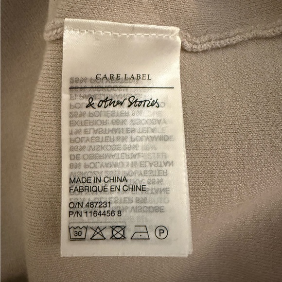 LIKE NEW & Other Stories Women’s Cream/ Tan Sweater Size XS - Picture 5 of 8